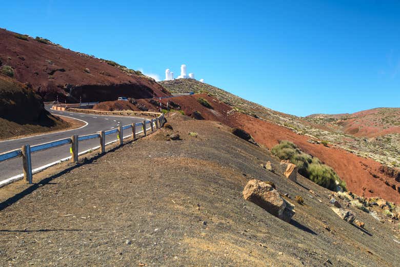 Carretera rumbo al Observatorio del Teide