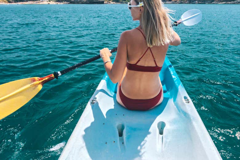 A bordo del kayak