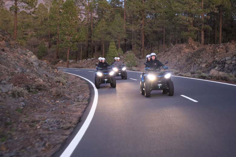 Faremos um passeio de quadriciclo pelas estradas do Teide