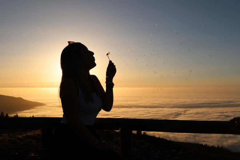 Momento mágico al atardecer