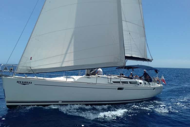 Giro in barca a vela nel sud di Gran Canaria