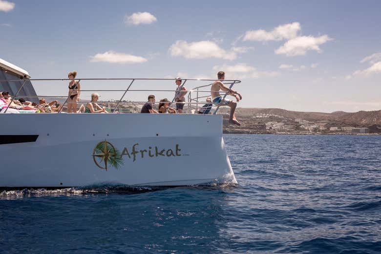 Un bon moment passé sur le catamaran