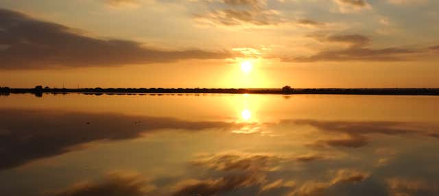 Giro in barca delle lagune dell'Odiel al tramonto
