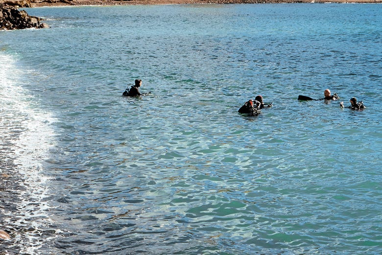 Começando o batismo de mergulho em Radazul