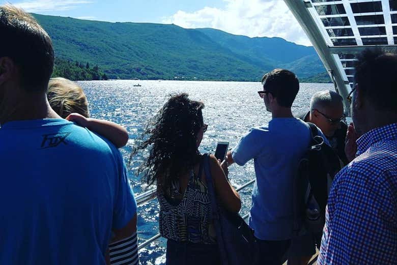 A bordo del barco por el Lago de Sanabria