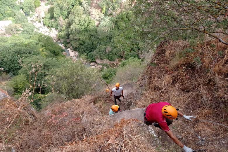 Montée dans la gorge de Tajo de Ronda