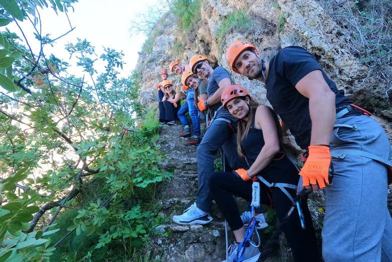Montée dans les gorges du Tajo de Ronda