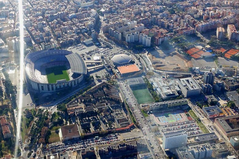 Camp Nou, el estadio del Barça a vista de pájaro