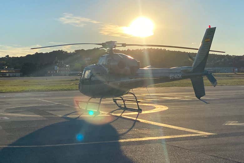 Uno de los helicópteros de la flota