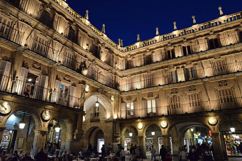 Detalle de la Plaza Mayor de Salamanca