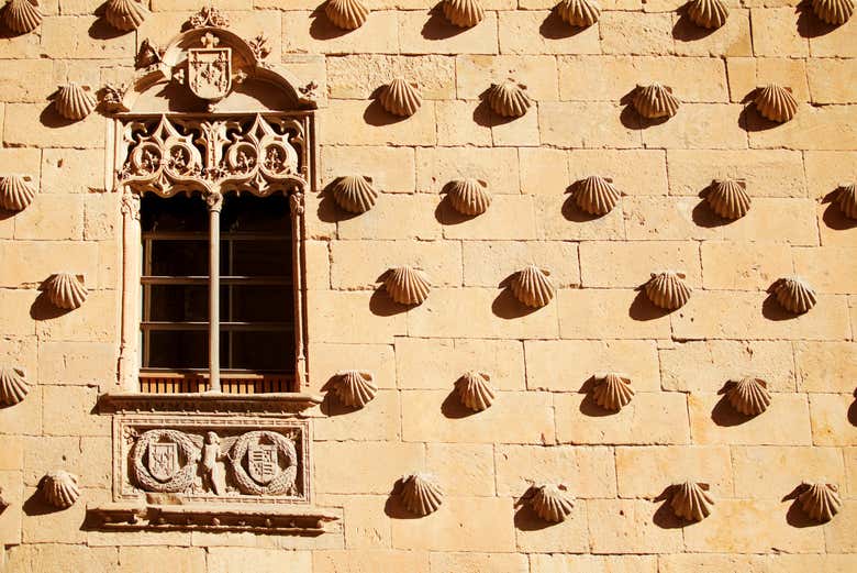 See the shells on the exterior of Casa de las Conchas