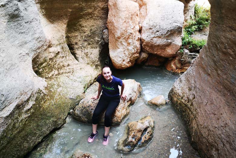 Disfrutando de la ruta de senderismo 