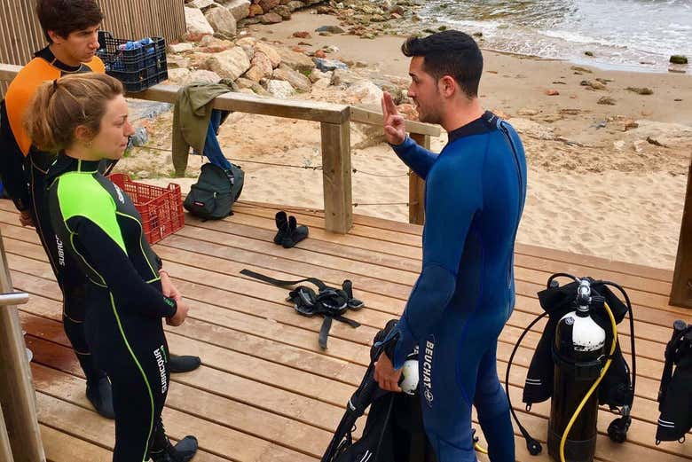 Aprendiendo buceo en Salou