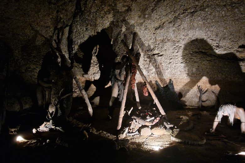 Una de las exposiciones de la vida en la prehistoria