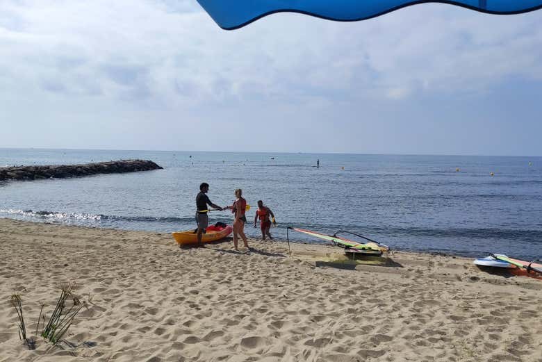 Préparation des kayaks