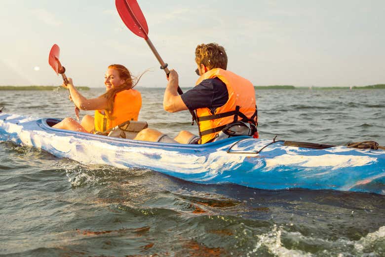 Navegando en kayak por la Costa Dorada