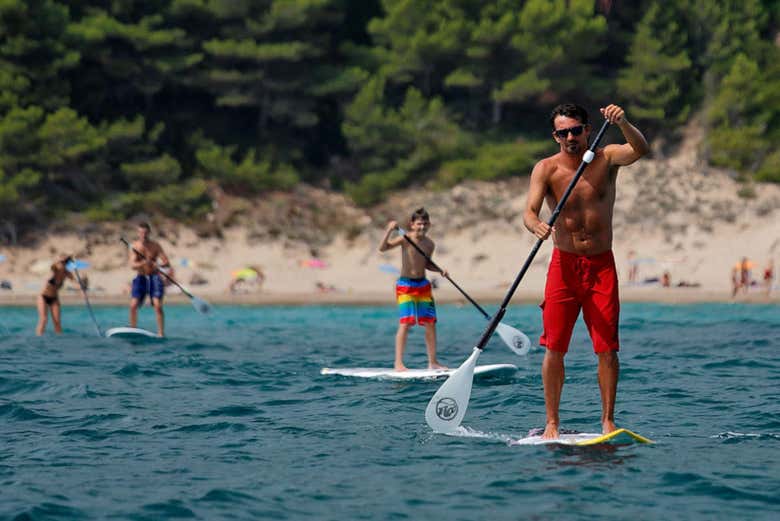 Remando frente a las costas de Salou
