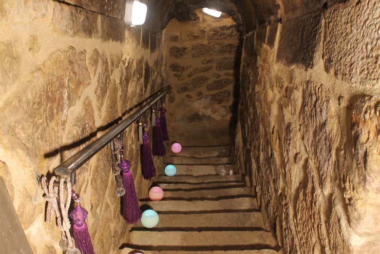 Going down into the wine cellar