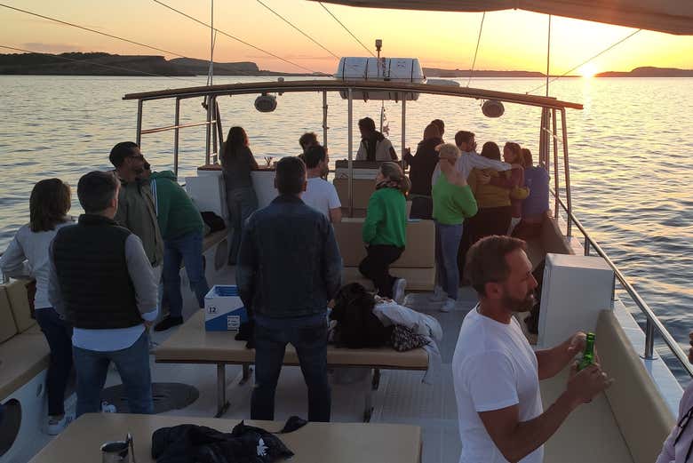 Entardecer no passeio de barco