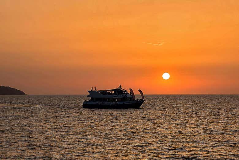 Sunset on the high seas