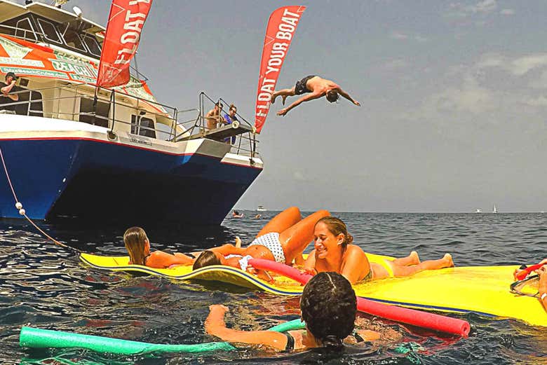 Swimming on the west coast of Ibiza