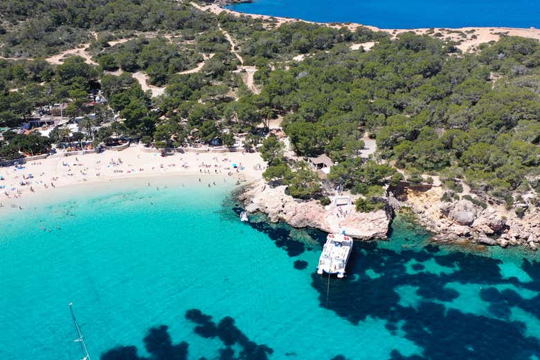 Vista aérea de Cala Bassa