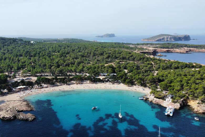 Take a swimming stop in Cala Bassa