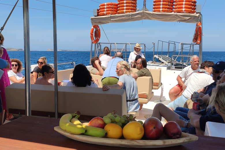 Desfrutando do passeio de barco