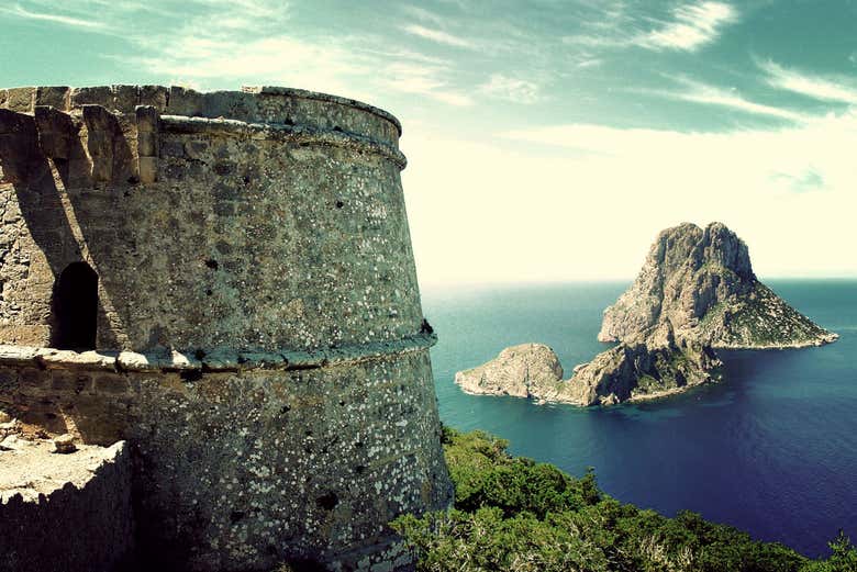 Vista da ilha Es Vedrá