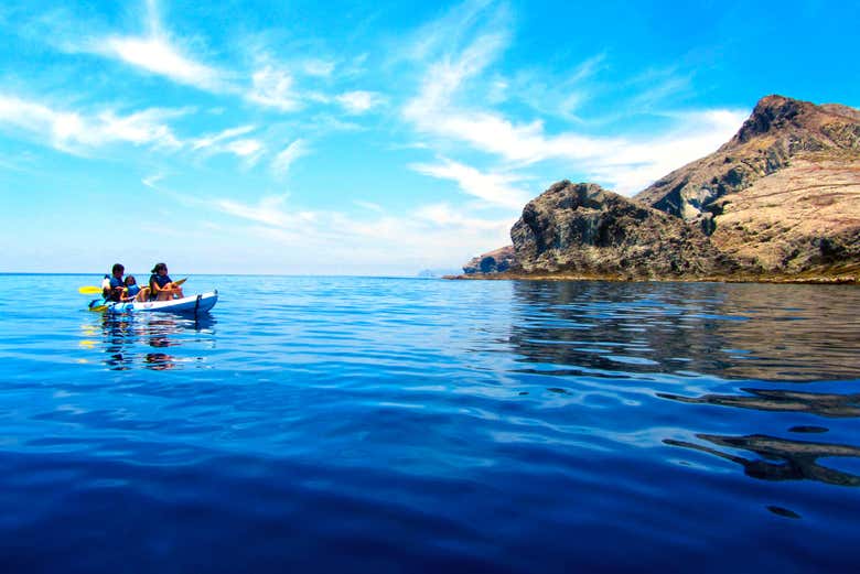 Disfrutando de la ruta en kayak