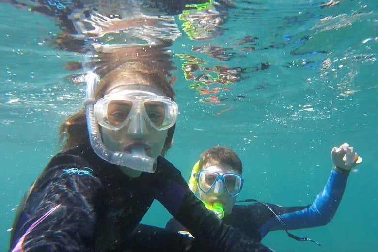 A couple going snorkelling