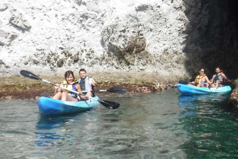 Paddling along the Almeria coast