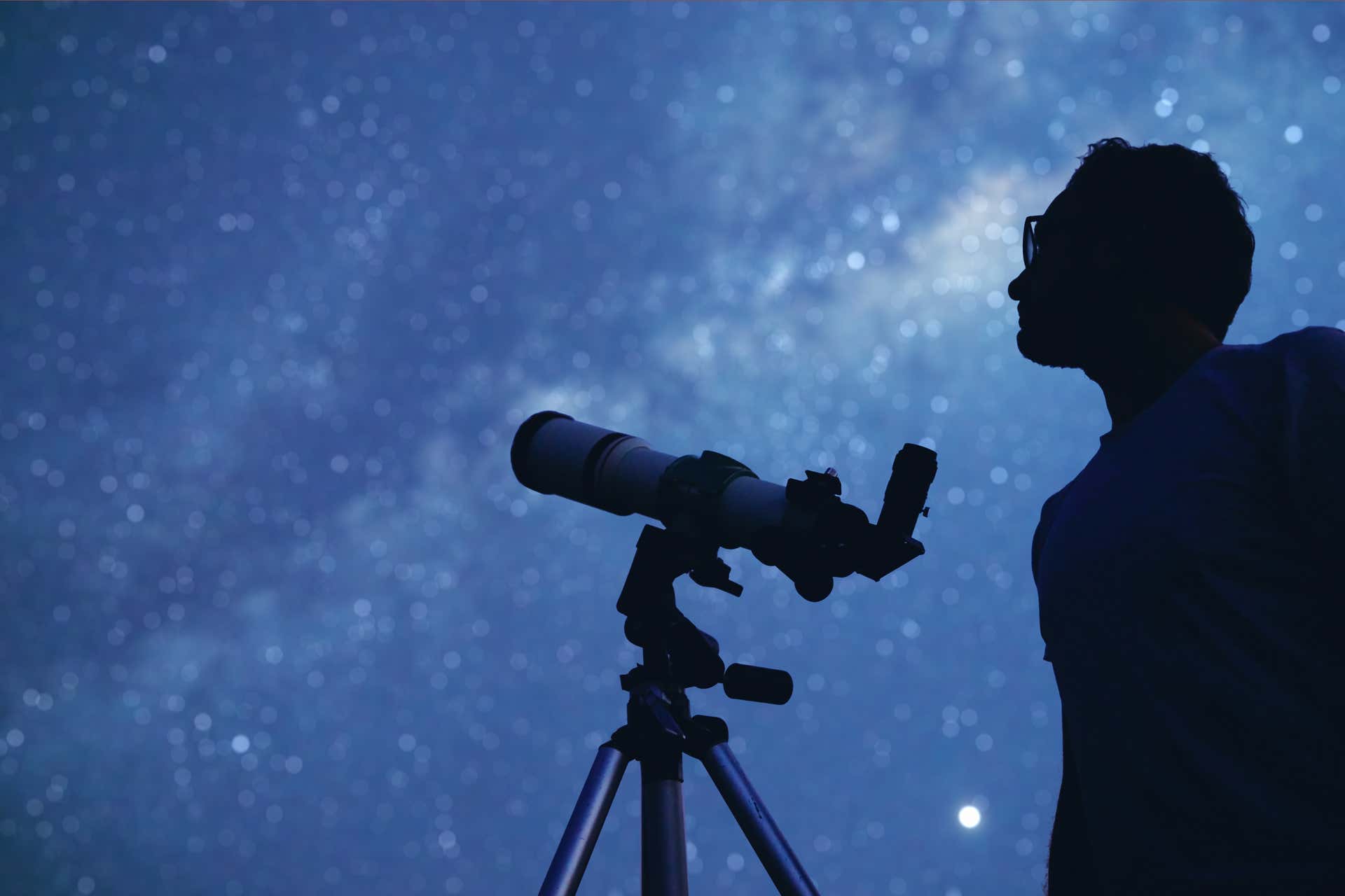 Observação de estrelas no pântano de Valmayor