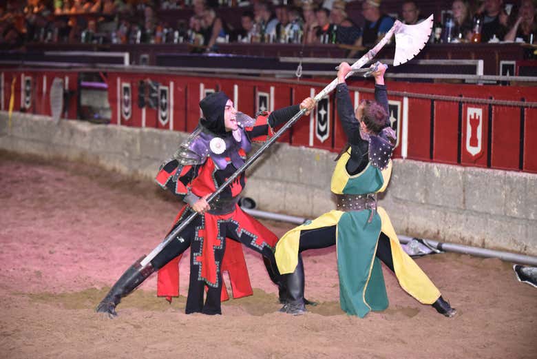 Combat lors du spectacle médiéval