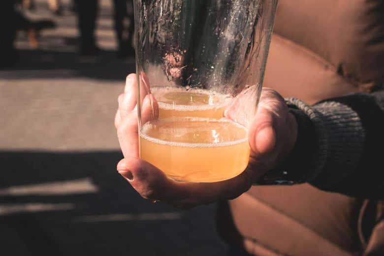 Tasting cider in San Sebastian
