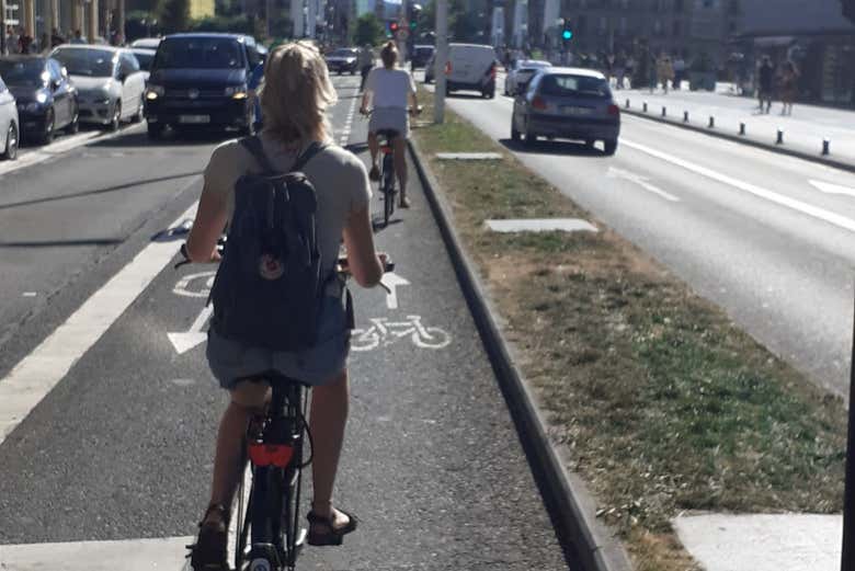 Percorrendo as ciclovias de San Sebastián
