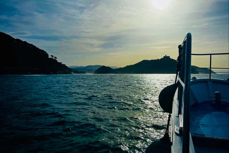 La vista dall'imbarcazione