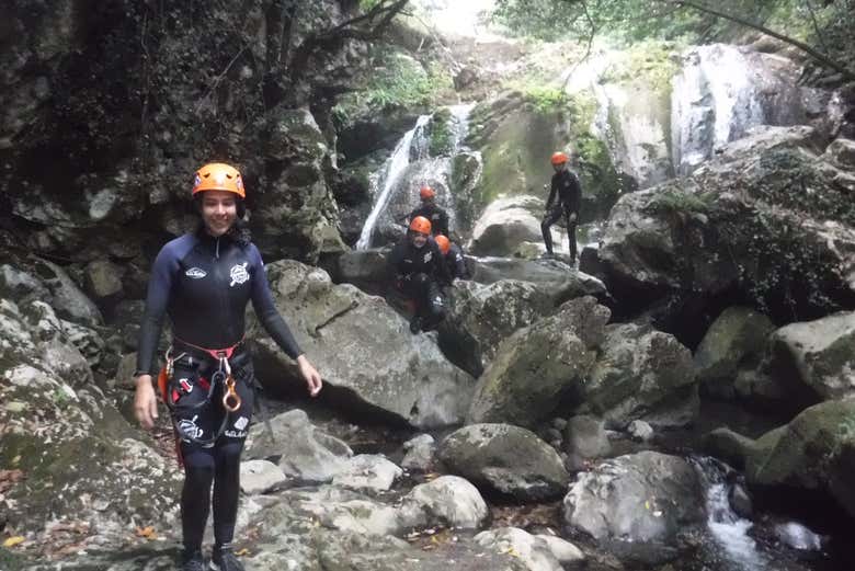 Foto di gruppo in uno dei canyon