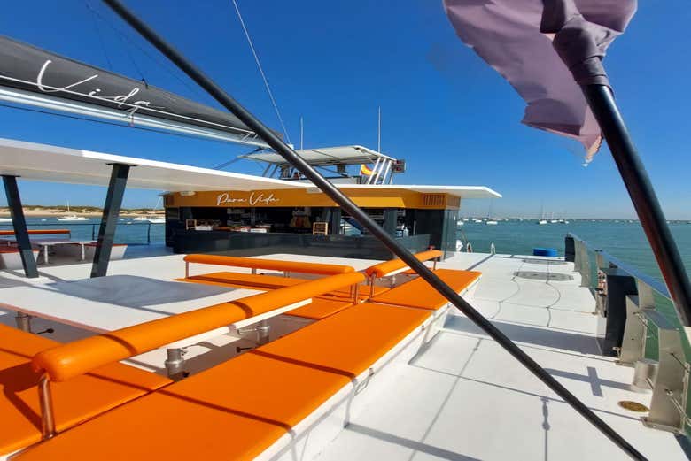 Sul ponte del veliero Pura Vida