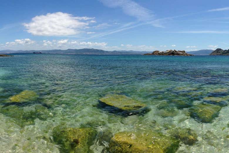 Agua cristalina de las Islas Cíes