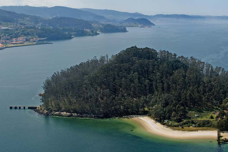 Isla de Tambo, en la ría de Pontevedra