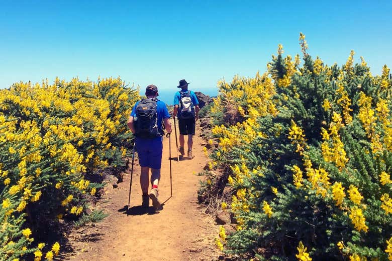 Disfrutando de la ruta de senderismo