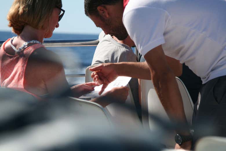 Passeggeri durante il viaggio a Formentera