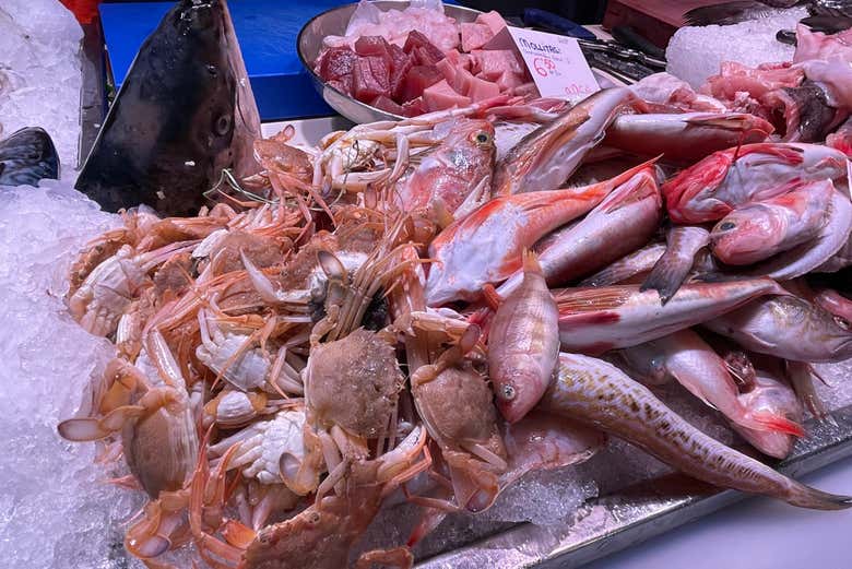 Produtos frescos do Mercado de Santa Pola