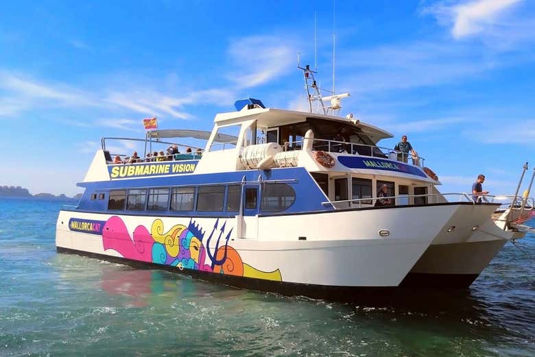 Catamarã de visão submarina Mallorcacat