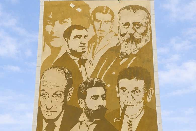 Mural de los escritores cántabros