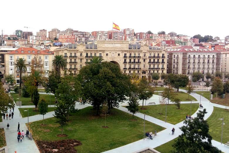 Vista panorámica de los jardines de Pereda