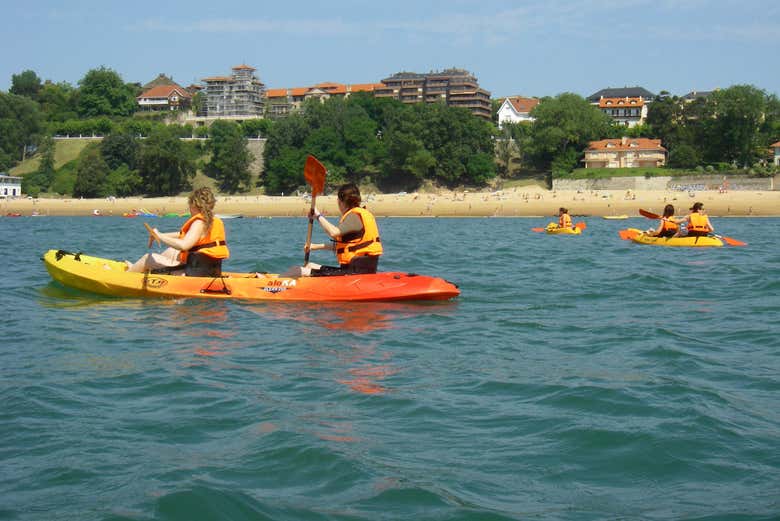 Parcours en kayak dans la baie de Santander