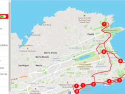 Mapa ruta autobús turístico de Santander