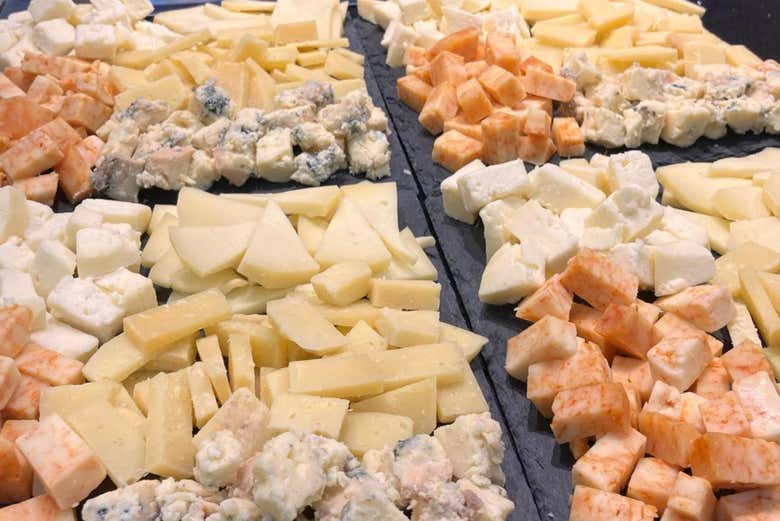 Tablas de queso para cata